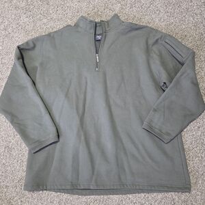 Woolrich Elite Series Tactical 1/4 Zip‎ Fleece Lined Sweatshirt Olive Mens 2XL